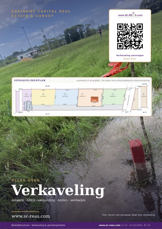 Voorkant brochure Verkaveling