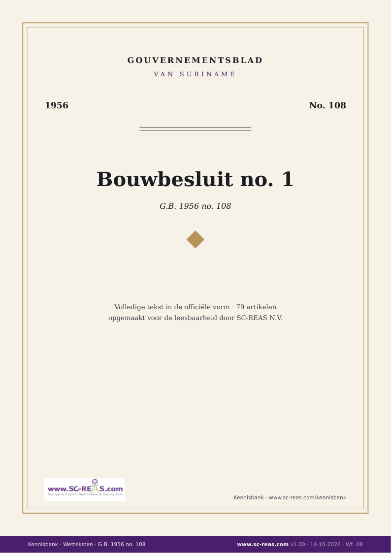Kaft Bouwbesluit no. 1