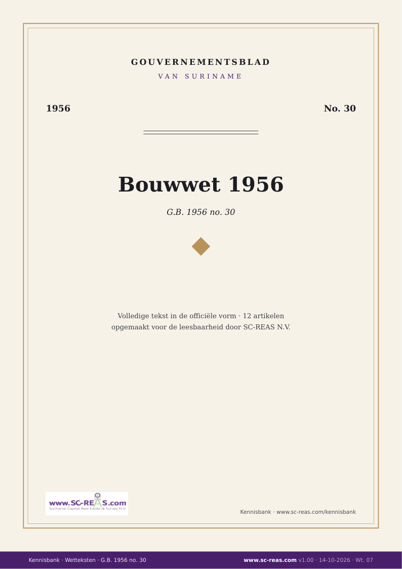 Kaft Bouwwet 1956