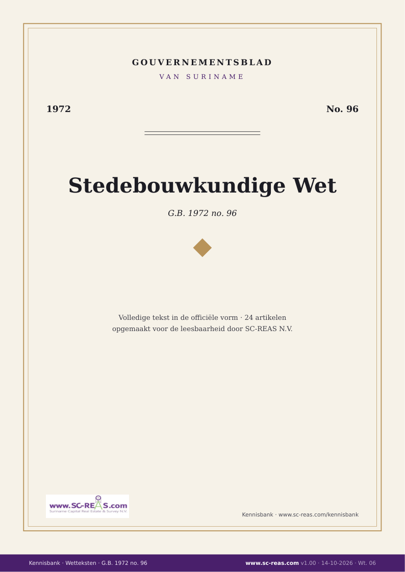 Kaft Stedebouwkundige Wet